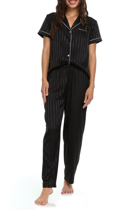 Angela Jacquard Stripe Long Pajamas