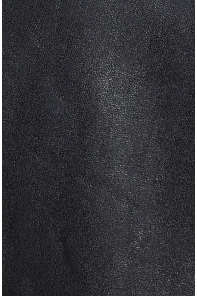 Perfecto Brand Trim Fit Leather A-1 Flight Jacket, Alternate, color, NAVY