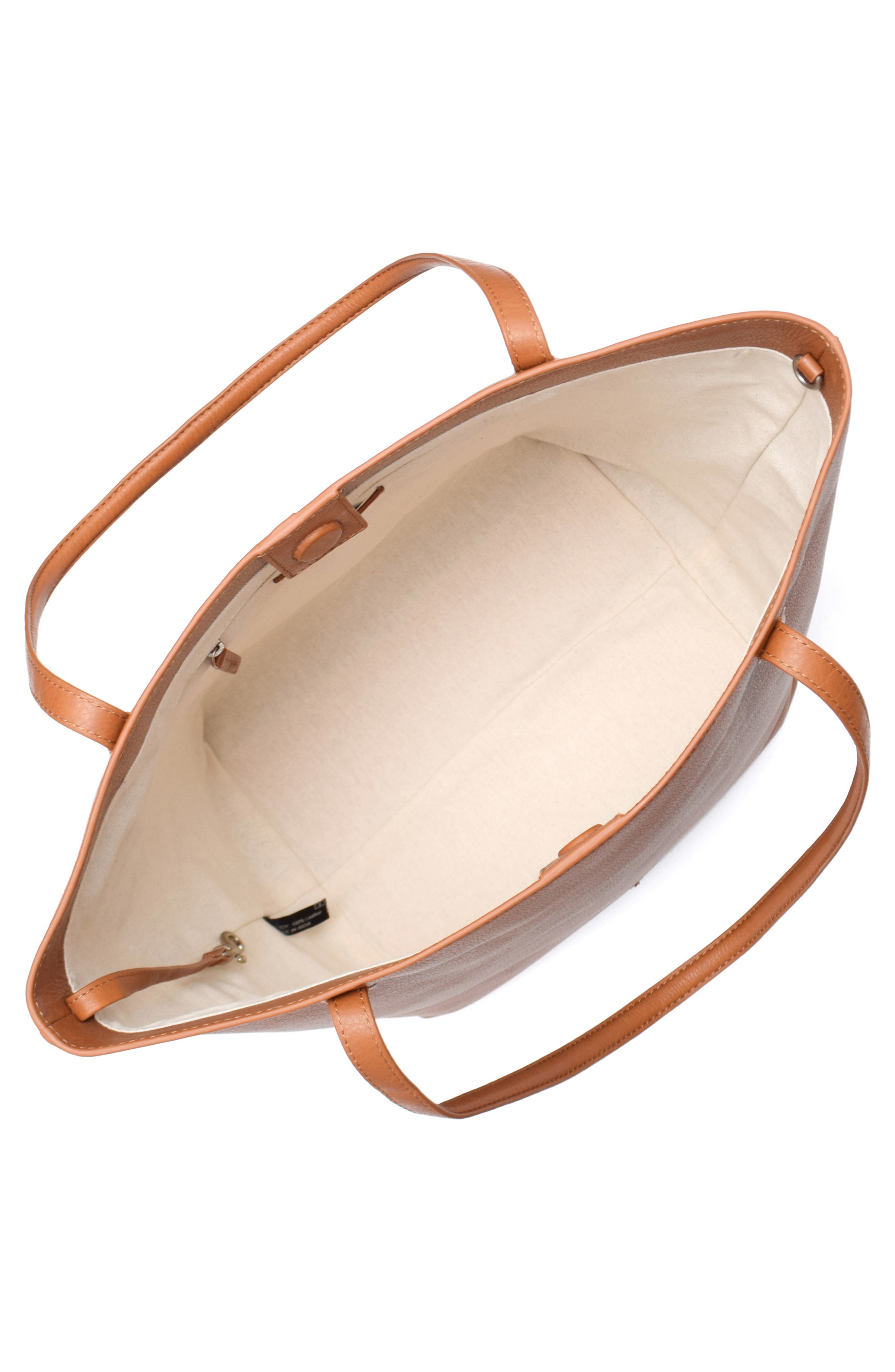 Thacker Large Asher Leather Tote, Alternate, color, Cognac