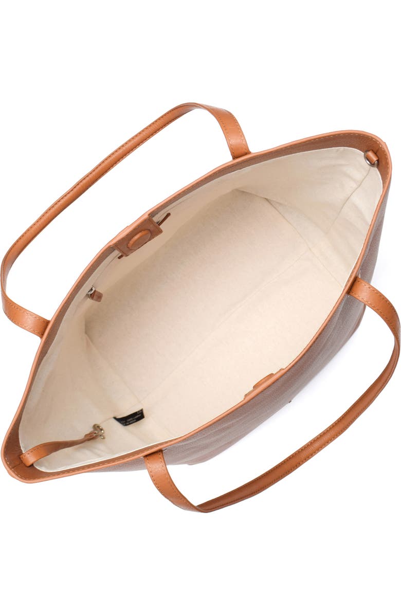 Thacker Large Asher Leather Tote, Alternate, color, Cognac