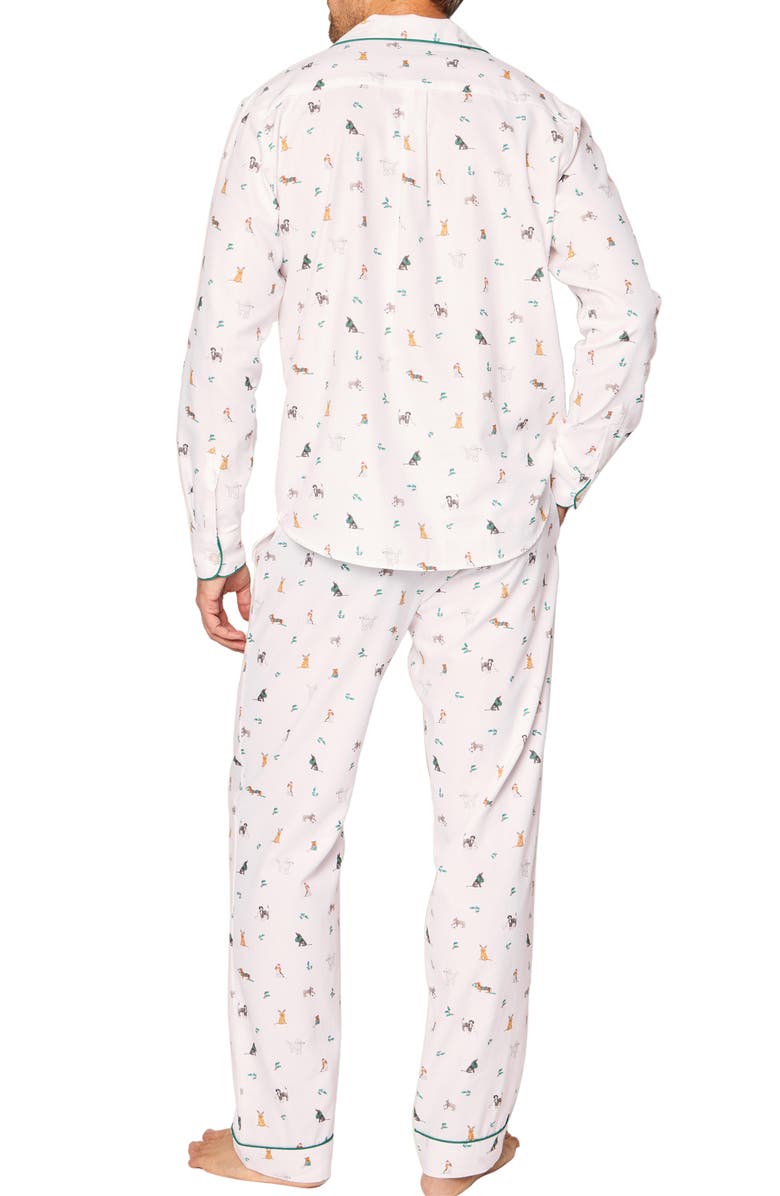 Petite Plume Jingle Paws Cotton Pajamas, Alternate, color, 