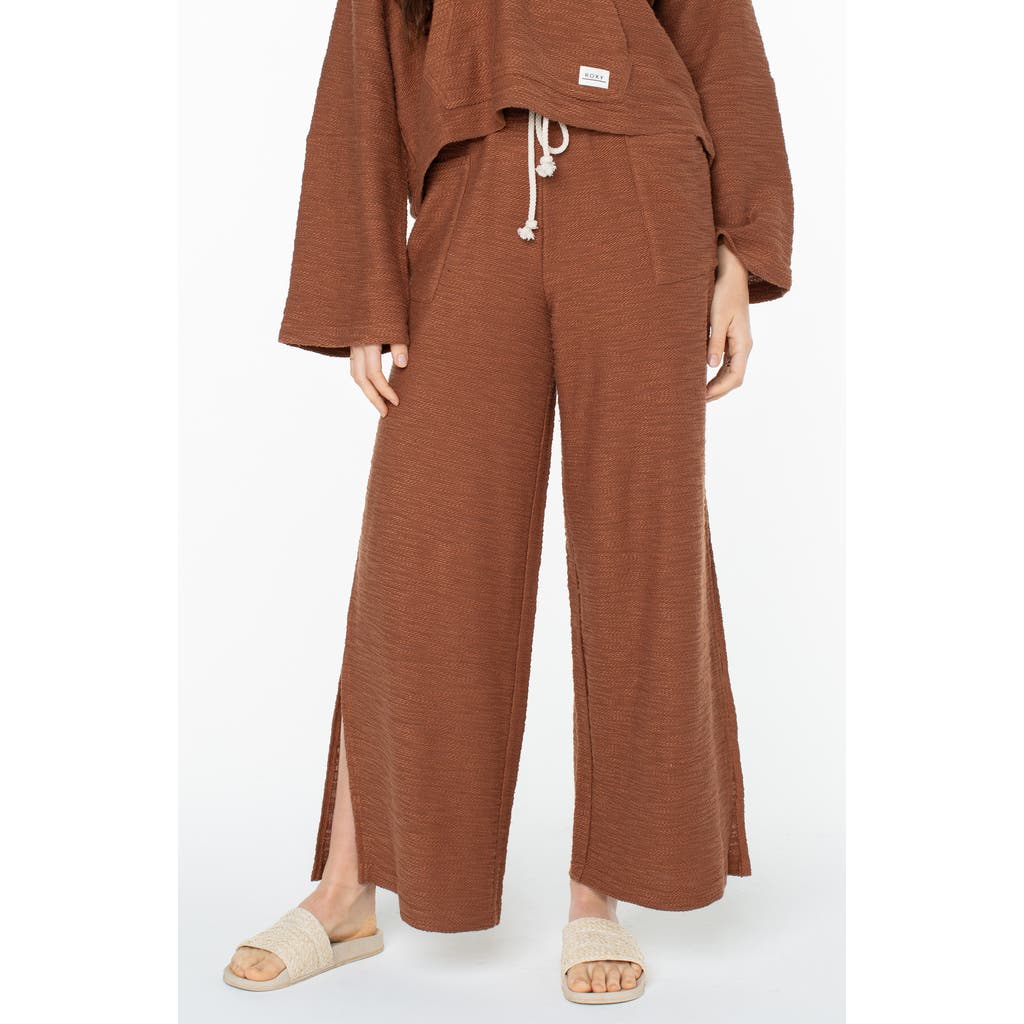 Roxy Beach Breeze Split Hem Pants In Brown