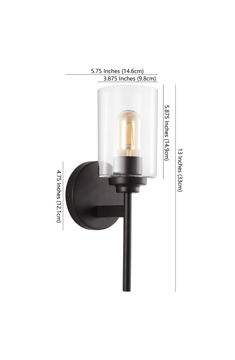 JONATHAN Y Juno 1-Light Farmhouse Industrial Iron Cylinder LED Sconce, Alternate, color, Oil Rubbed Bronze