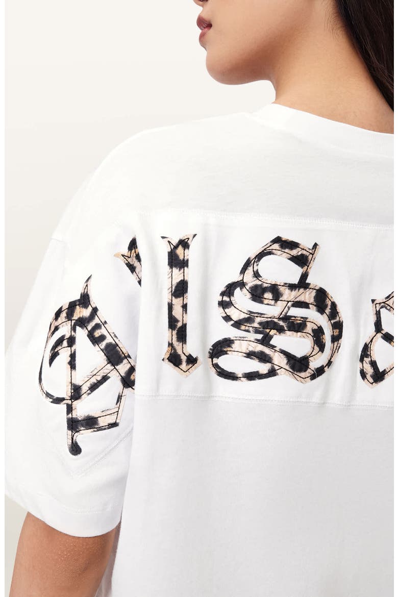 Fuse Etta Oversize Appliqué Cotton Graphic T-Shirt, Alternate, color, OPTIC WHITE