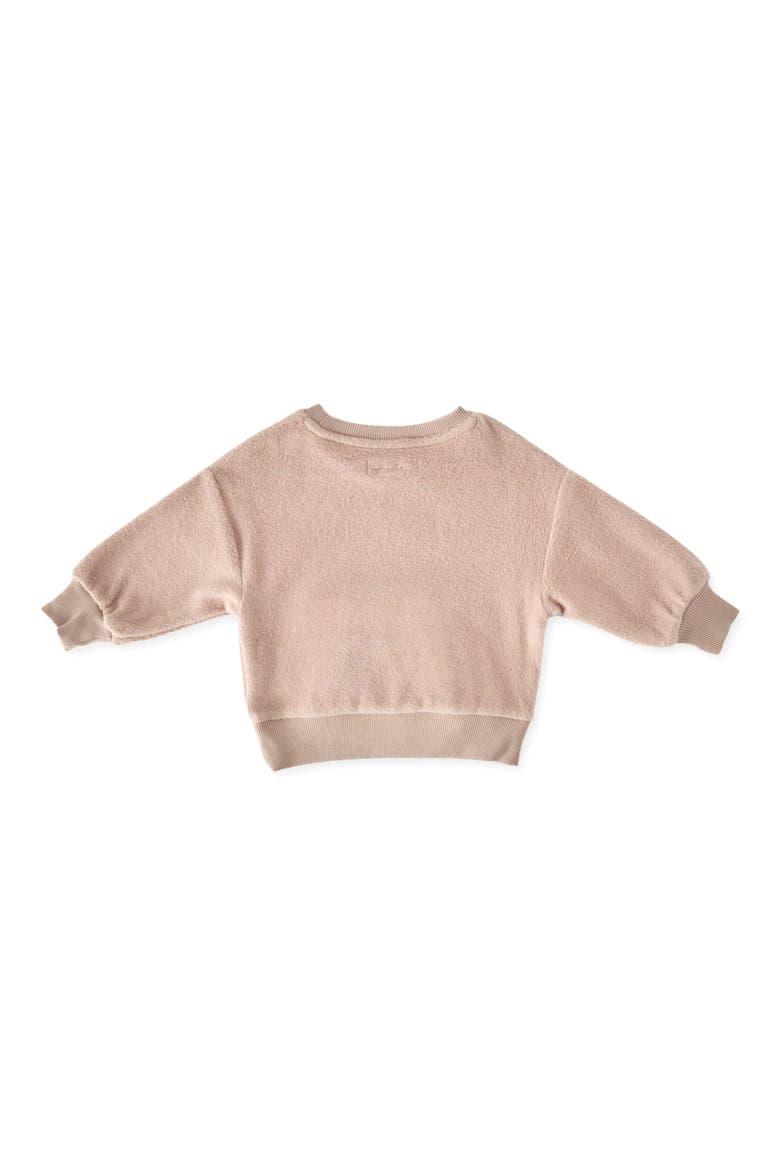 Organic Cotton Teddy Fleece Sweatshirt, Alternate, color, ROSE PINK