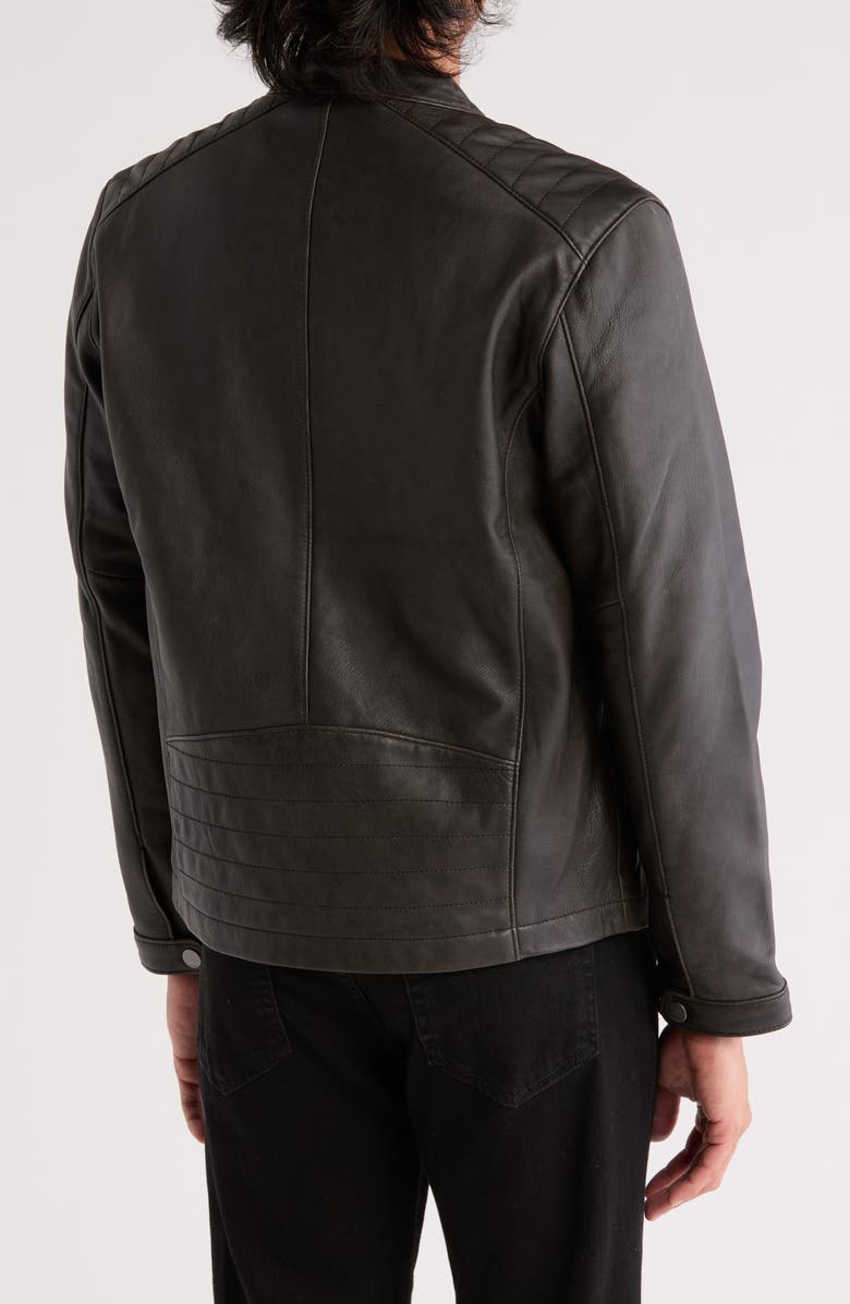 Frye Cafe Racer Leather Jacket, Alternate, color,