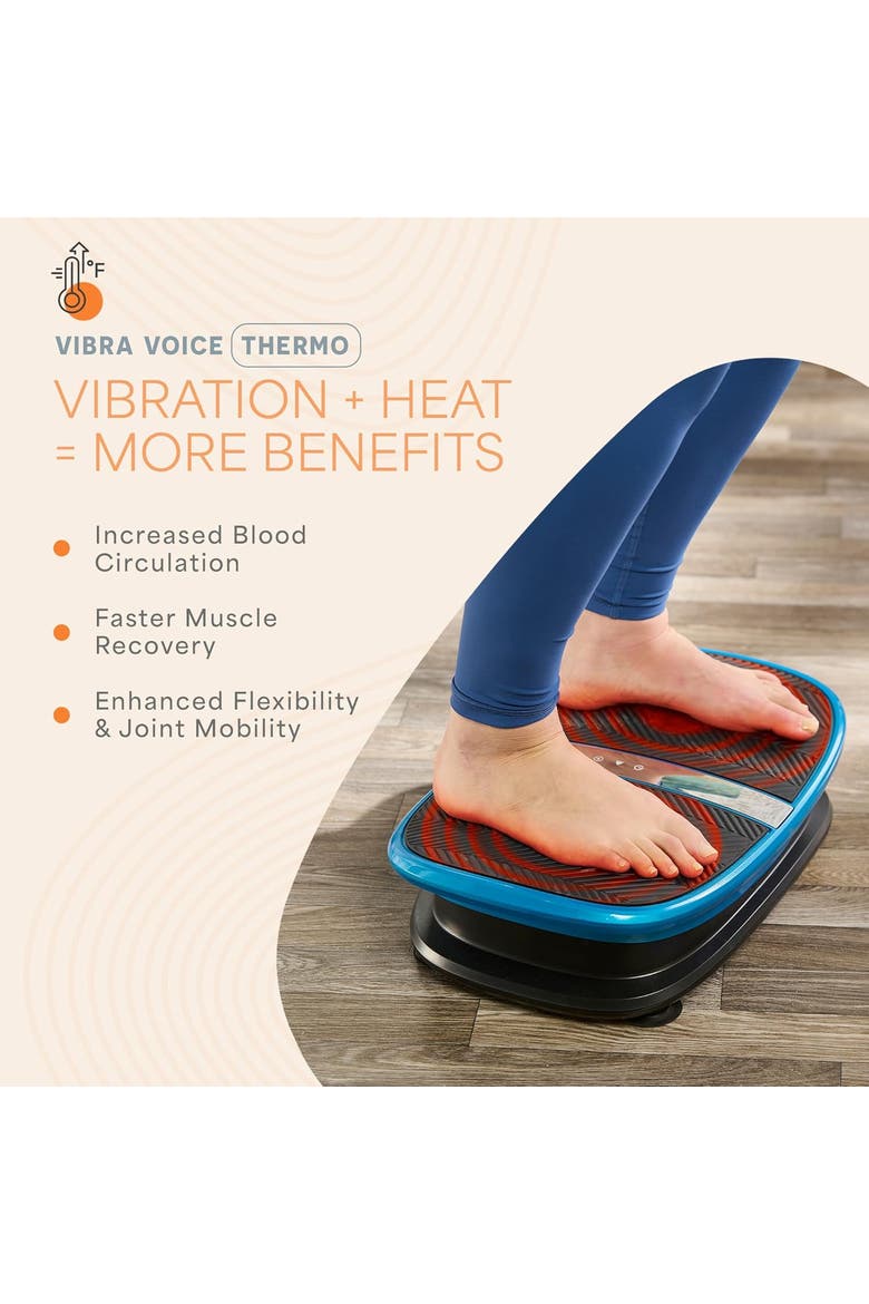 Curved Voice-Controlled Vibration Plate Exercise Machine with Heat Therapy for Recovery and Wellness, Alternate, color, Black