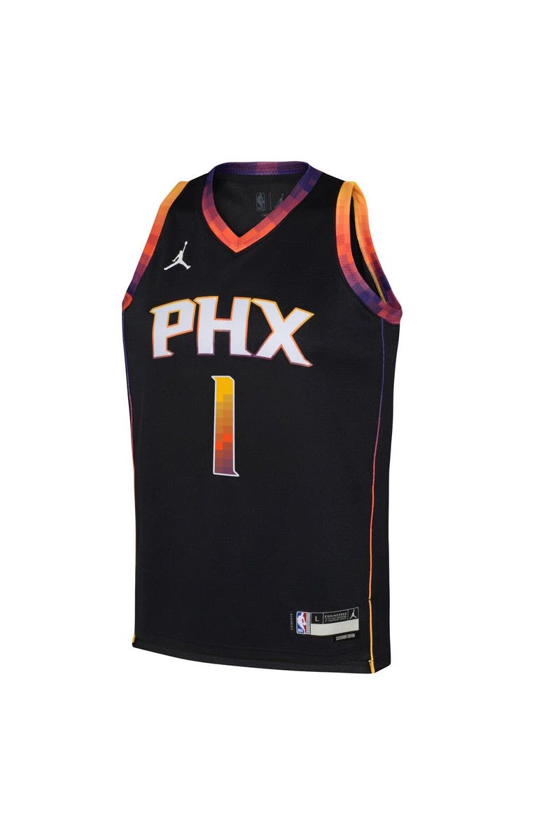 Jordan Brand Youth Jordan Brand Devin Booker Black Phoenix Suns Swingman Jersey - Statement Edition, Alternate, color, Black