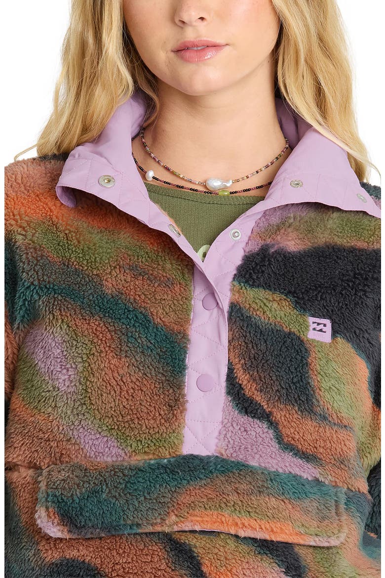 Switchback Sherpa Pullover, Alternate, color, BLACK MULTI