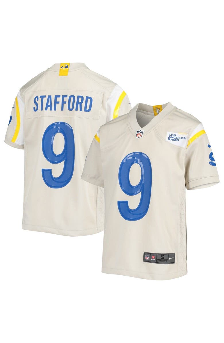 Nike Youth Nike Matthew Stafford Cream Los Angeles Rams Game Jersey, Alternate, color, Cream