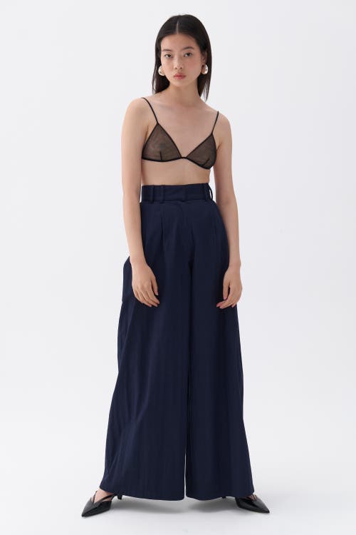 NOCTURNE NOCTURNE PLEATED WIDE LEG PANTS