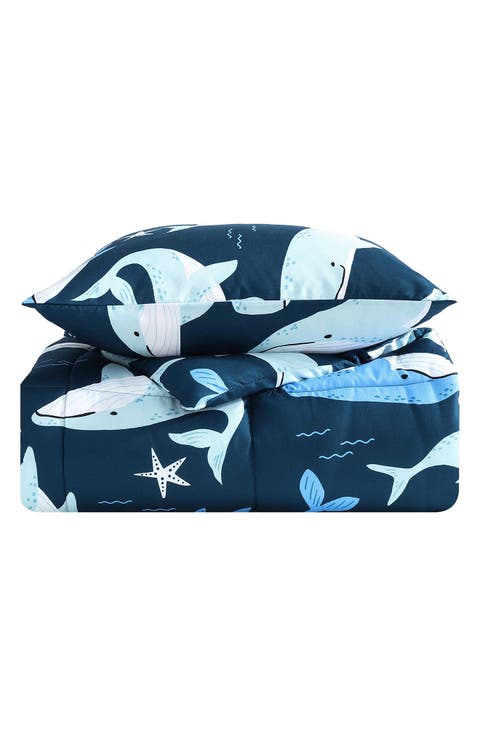 Finnigan Whales Microfiber Comforter Set