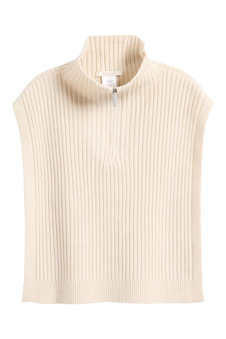 The Knit Tuck In Half Zip Dickey, Main, color, IVORY