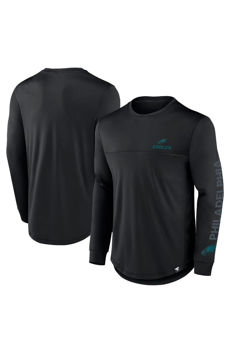 FANATICS Men's Fanatics Black Philadelphia Eagles Blackout Long Sleeve T-Shirt, Alternate, color, Black