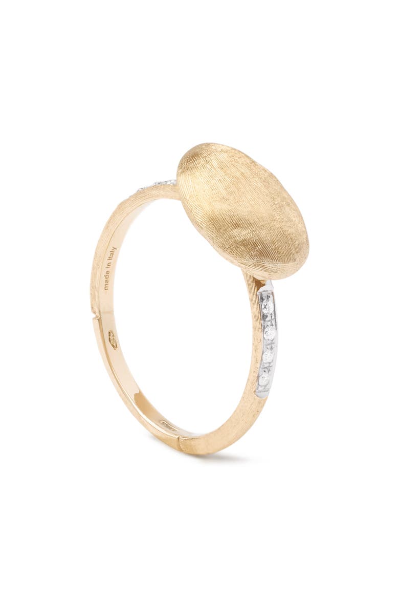 Siviglia 18K Yellow Gold Horizontal Ring with Diamonds, Main, color, 18K YELLOW GOLD