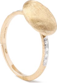 Marco Bicego Siviglia 18K Yellow Gold Horizontal Ring with Diamonds