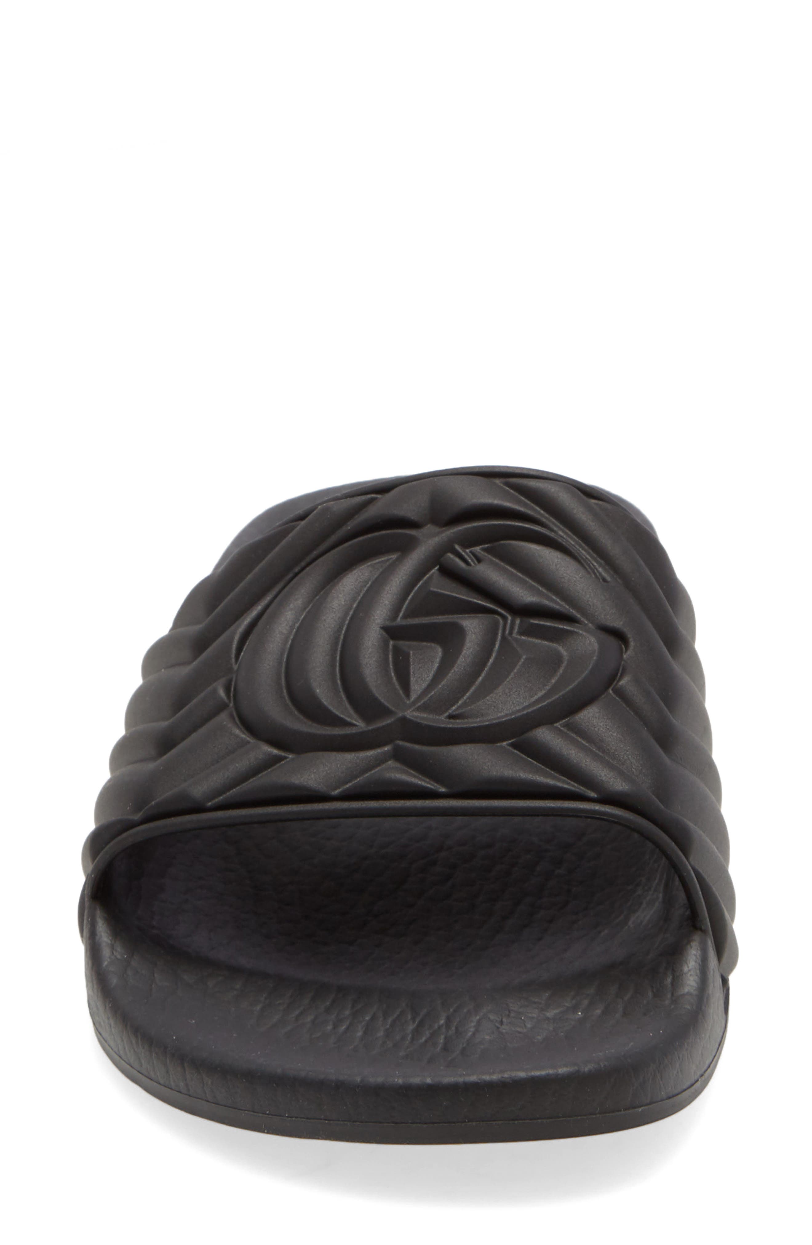 Gucci Pursuit Logo Slide Sandal, Alternate, color, 