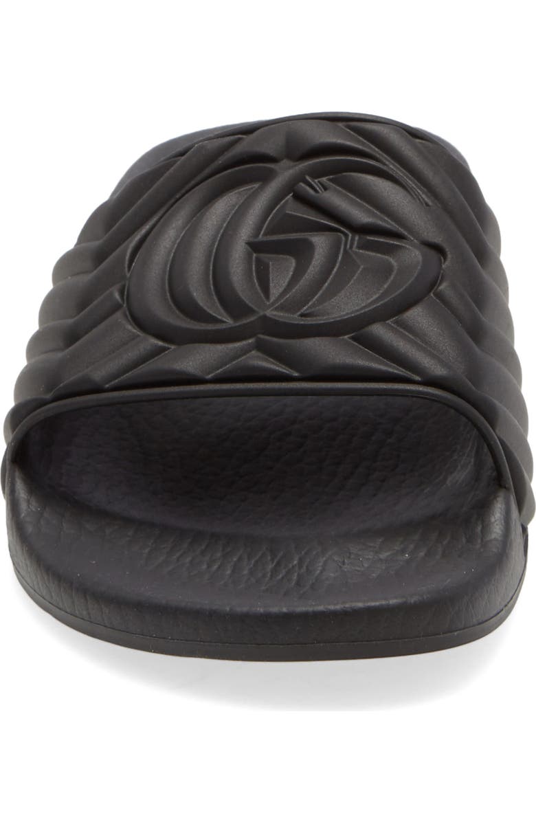 Gucci Pursuit Logo Slide Sandal, Alternate, color,
