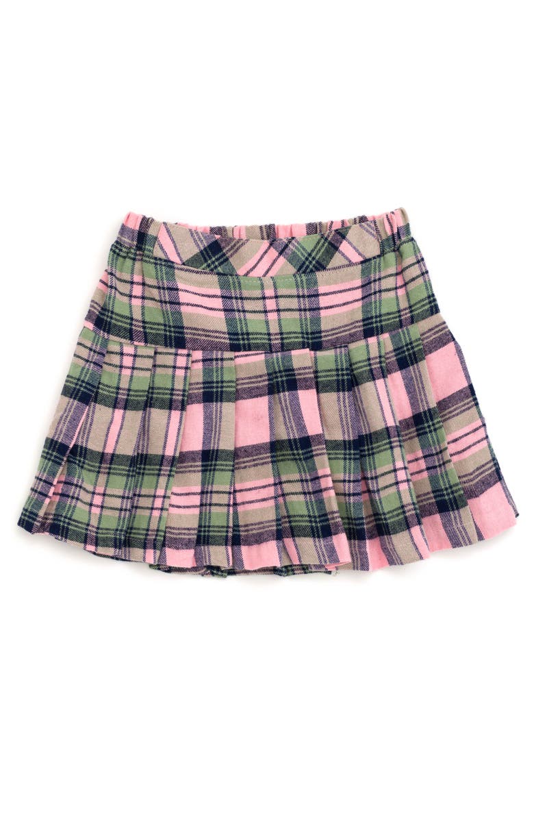 Star Wars The Mandalorian Grogu 2-Piece Sweatshirt and Pleated Skirt Set, Alternate, color, Grogu Pink Plaid