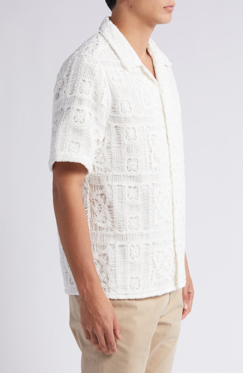 NN07 5390 Julio Cotton Crochet Camp Shirt, Alternate, color, 