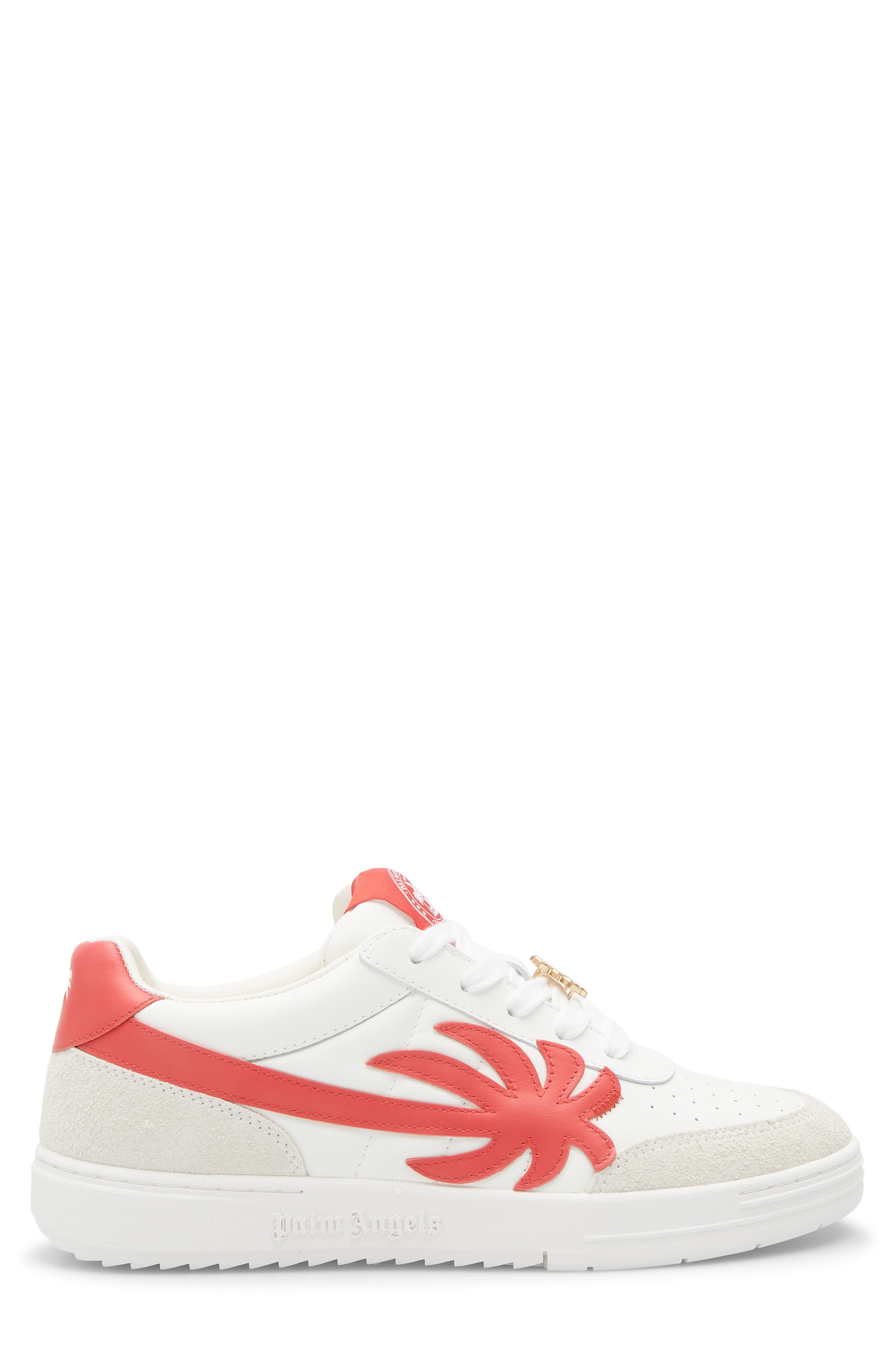 Palm Angels Palm Beach University Low Top Sneaker, Alternate, color, White Red