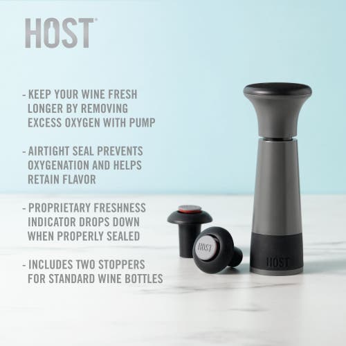Host Airlock Wine Preserver In Gray