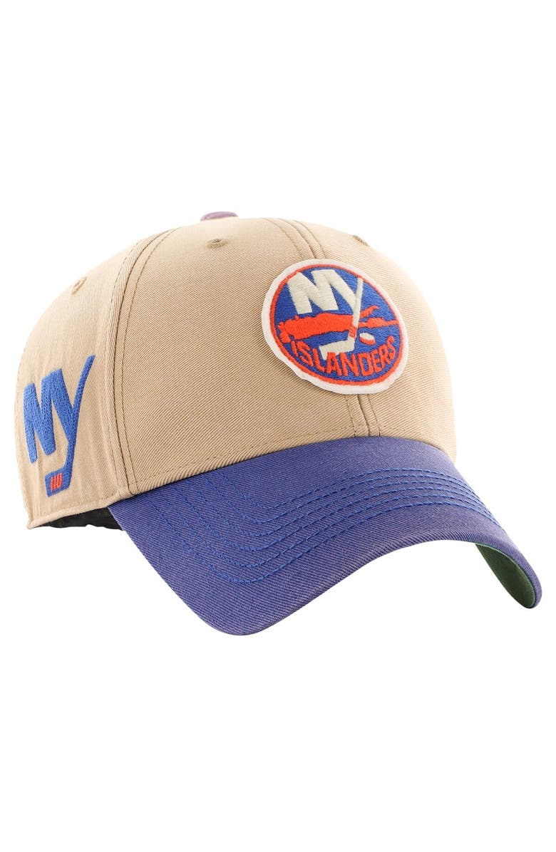 '47 Men's '47 Khaki/Royal New York Islanders Dusted Sedgwick MVP Adjustable Hat, Main, color, 