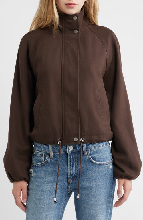Rails Blake Stand Collar Drawstring Jacket In Brown