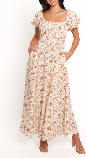 Marnie Floral Print Cotton & Linen Maxi Dress