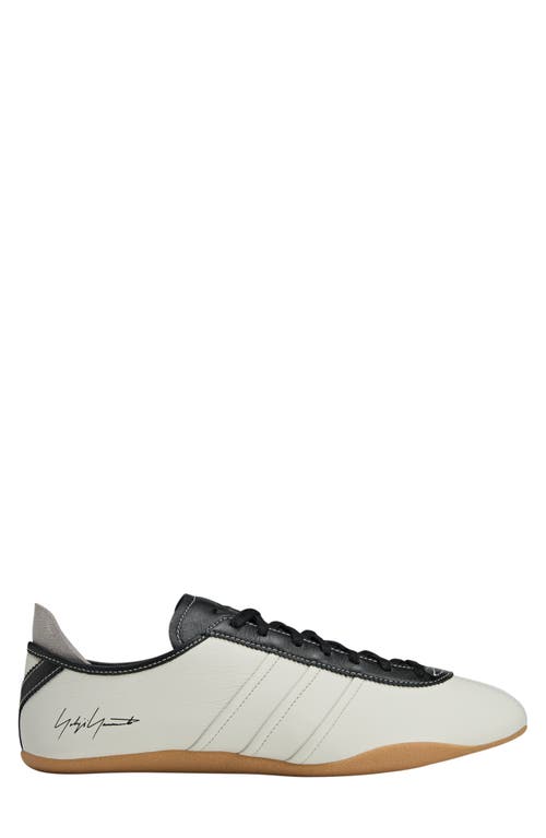 Y-3 Low-profile Leather Sneakers With Iconic 3-stripes In White
