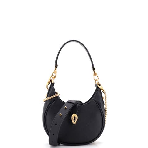Serpenti Ellipse Crossbody Bag Leather Mini