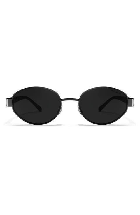 Azure 54mm Polarized Round Sunglasses
