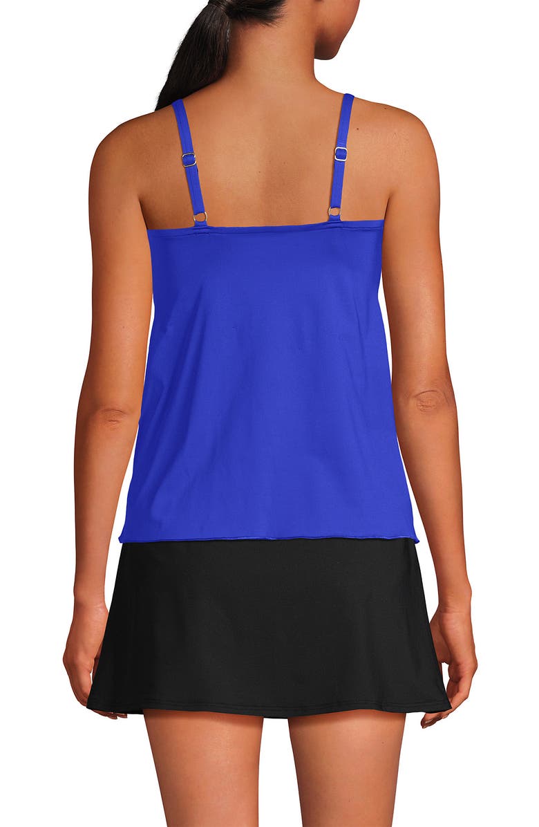 Lands' End DDD-Cup Tulip Hem Tankini Top, Alternate, color, Galaxy Blue