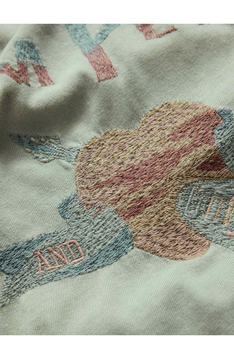 John Varvatos Tom Petty Organic Cotton Embroidered T-Shirt, Alternate, color, Ash