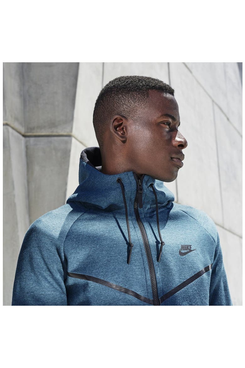 'Windrunner' Tech Fleece Hoodie, Alternate, color, CARBON HEATHER/ BLACK