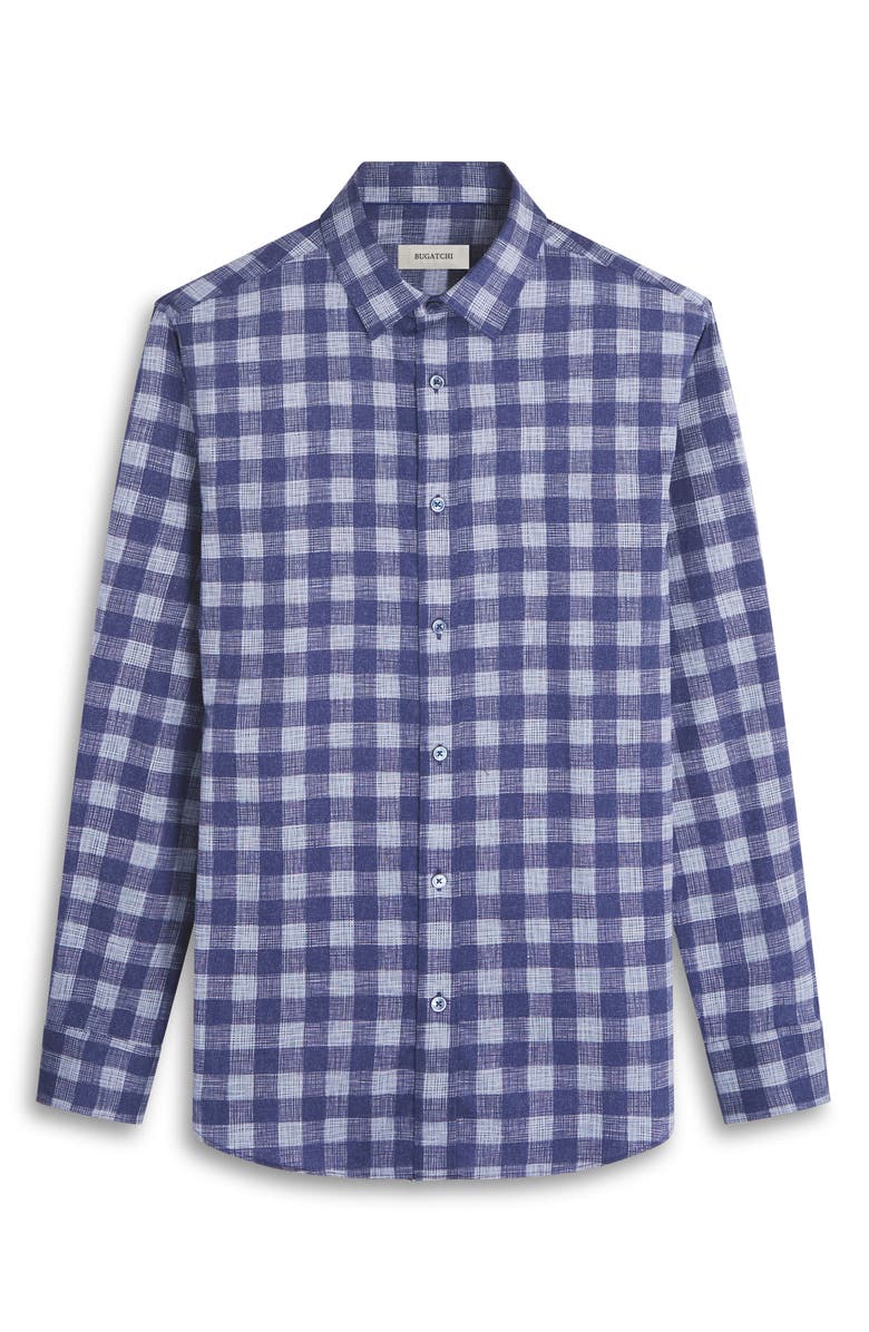 Bugatchi Julian Shaped Fit Stretch Print Button-Up Shirt, Alternate, color, 