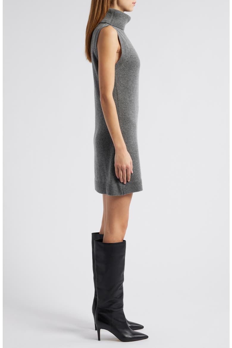 Holland Turtleneck Cashmere Blend Sweater Dress, Alternate, color, THUNDER