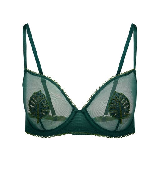 Adore Me Alyshia Unlined Demi Bra In Green