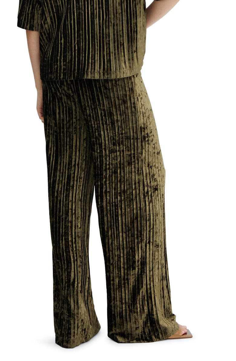 MANGO Velvet Straight Leg Pants, Alternate, color, 