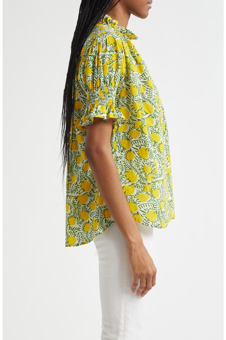 Marnie Floral Ruffle Top, Alternate, color, LEMONS
