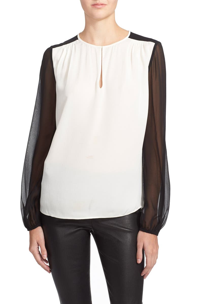 Diane von Furstenberg 'Nikki' Silk Top, Main, color, 