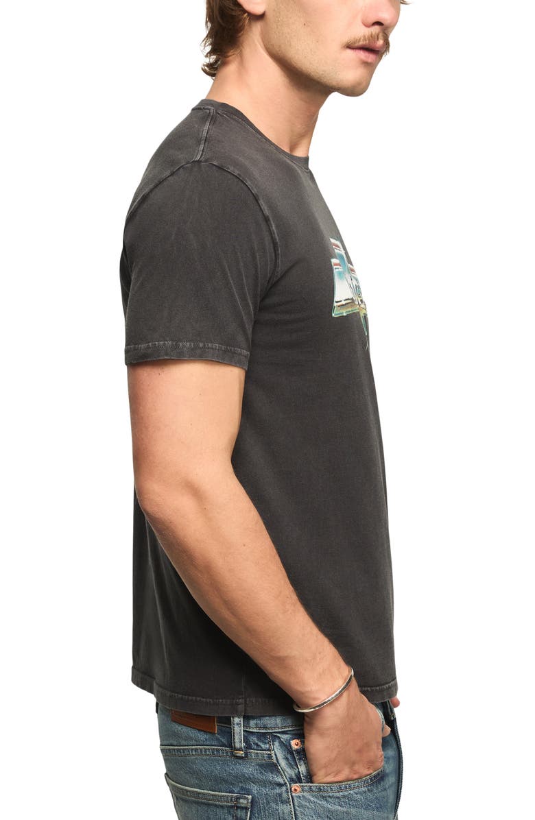 Lucky Brand Chevrolet Chrome Cotton Graphic T-Shirt, Alternate, color, Caviar
