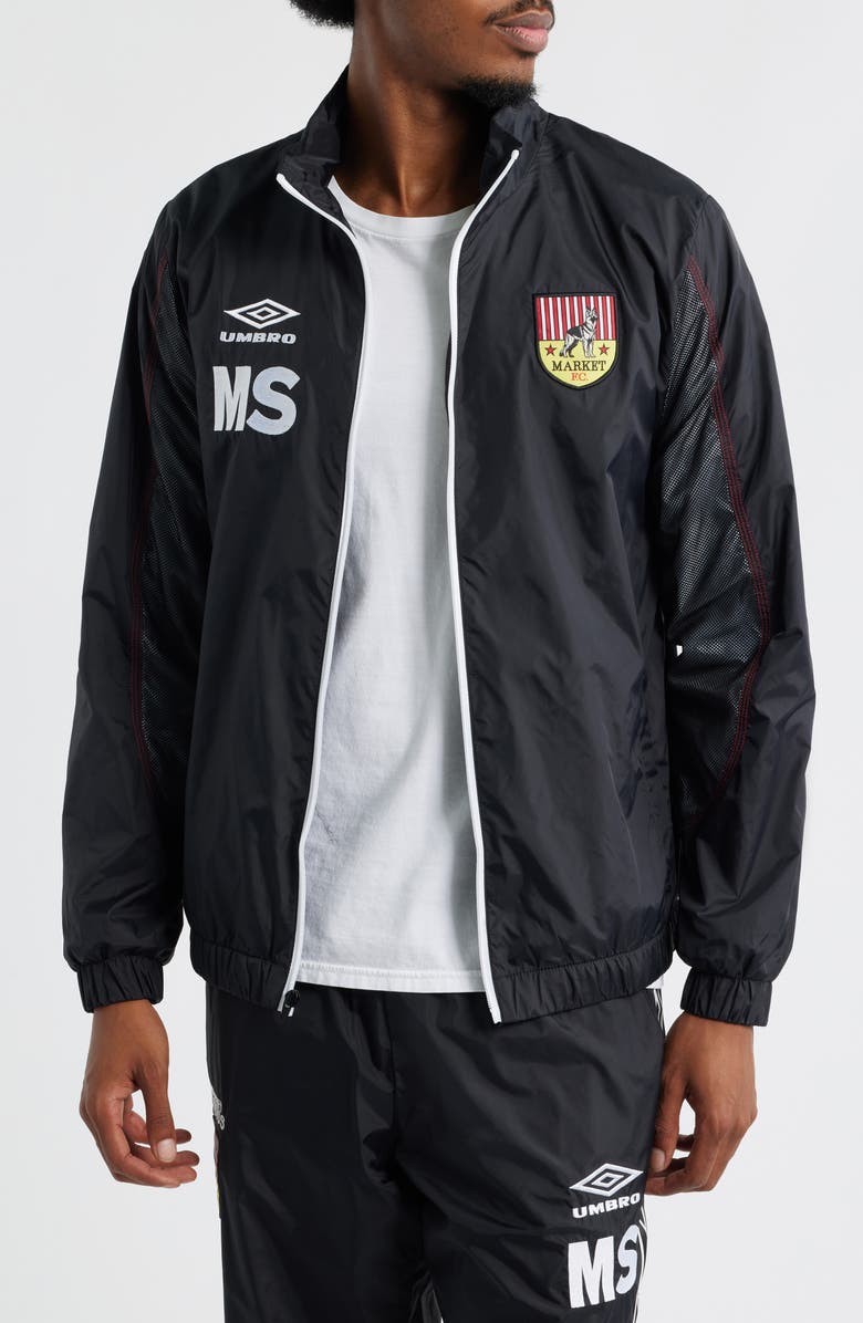 MARKET x Umbro Track Jacket, Main, color, Black/ Vermil
