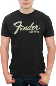 FENDER Men's Fender Distressed Logo Graphic T-Shirt