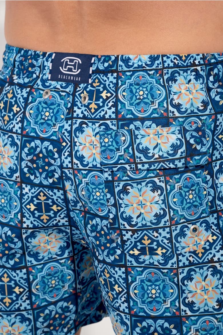 Maiolica Beach Boxer, Alternate, color, Blue Print