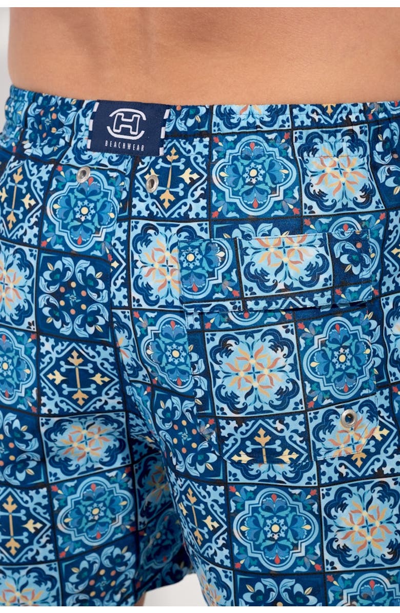 HOM Maiolica Beach Boxer, Alternate, color, Blue Print