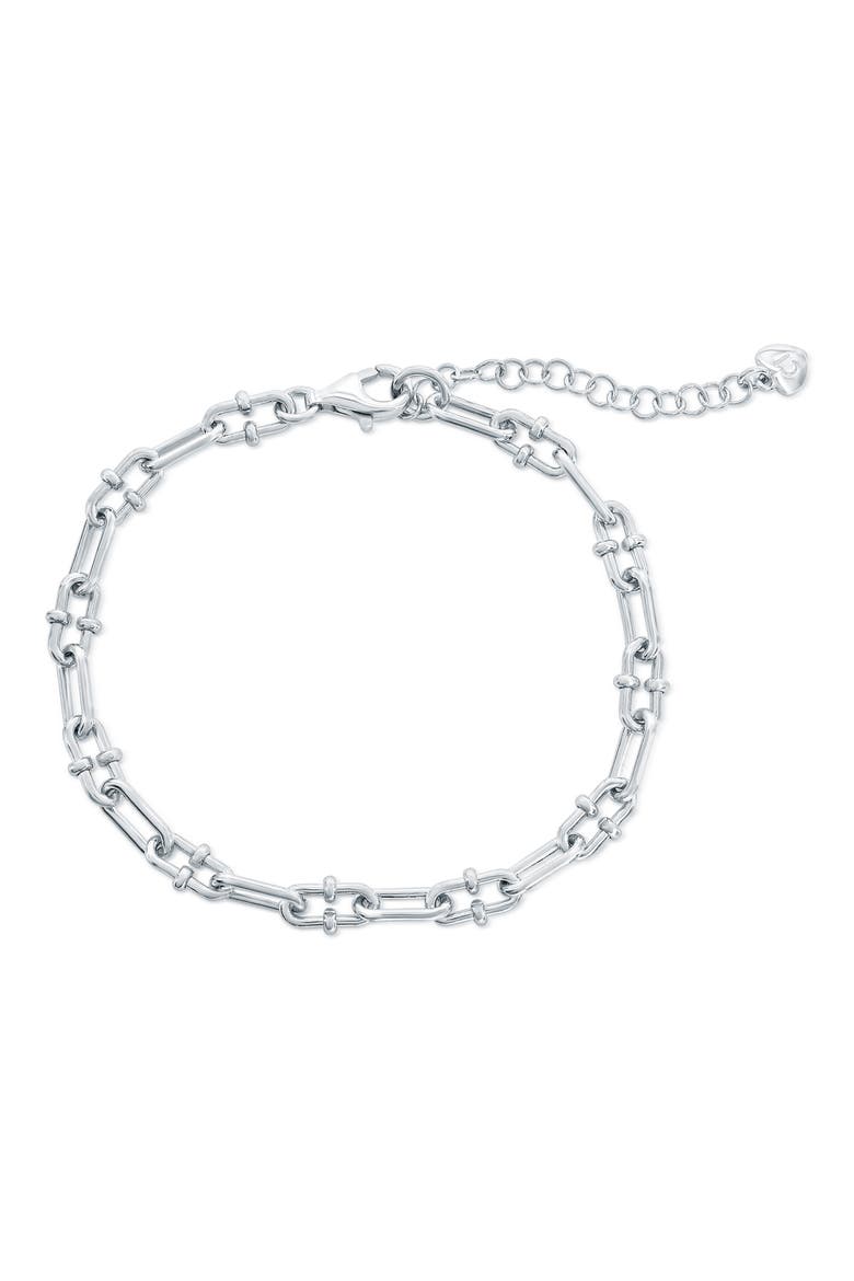 Paper Clip Chain Bracelet, Main, color, SILVER