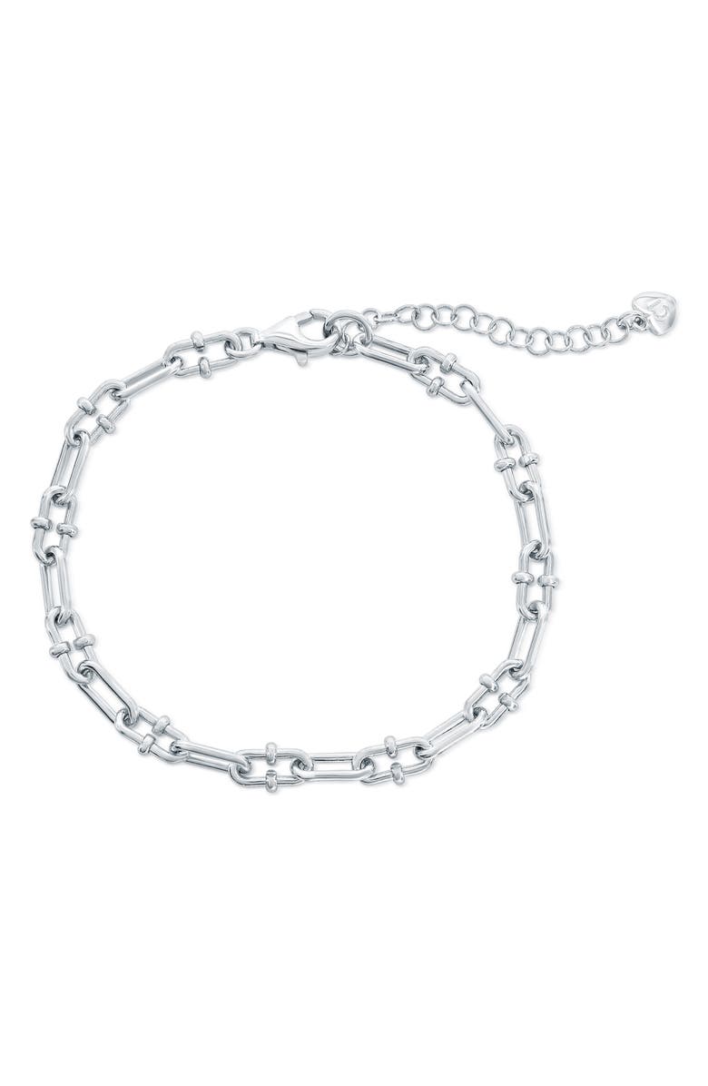 SIMONA Paper Clip Chain Bracelet, Main, color, Silver