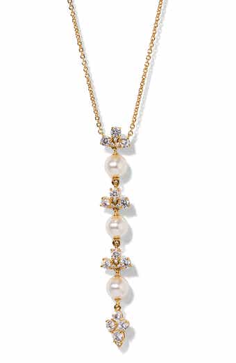 Faux Pearl Y-Necklace