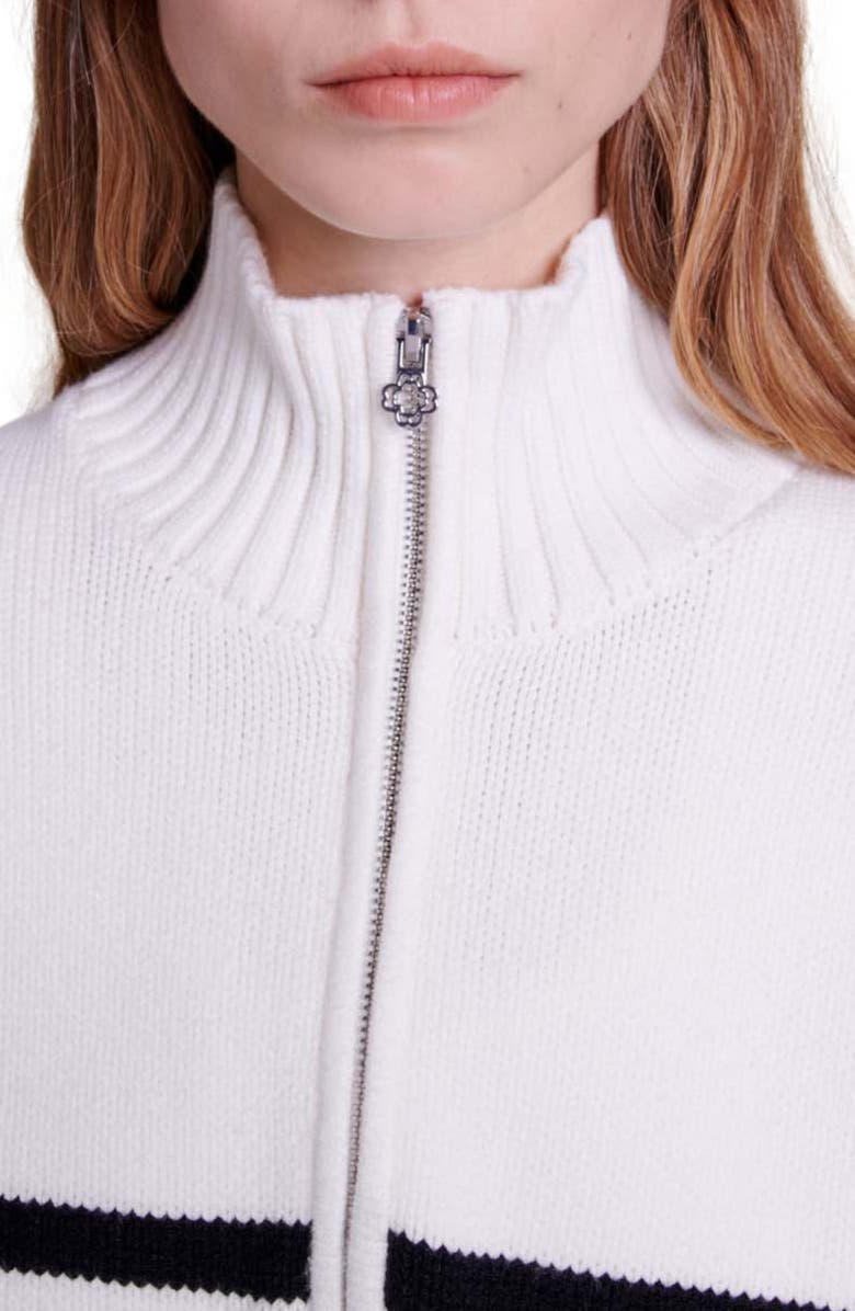 maje Marina Stripe Half Zip Sweater, Alternate, color,